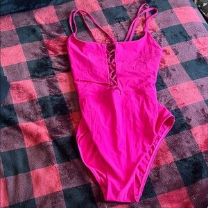 Pink Women's One Piece Swimsuit